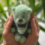 Häkelteddy "Täschchen" 15cm - Mohairwolle