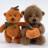 Häkelteddy "Kürbi" 12 cm - Alpacawolle