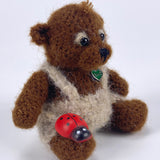 Häkelteddy "Glücks-Pitti" 8 cm - Kaschmir