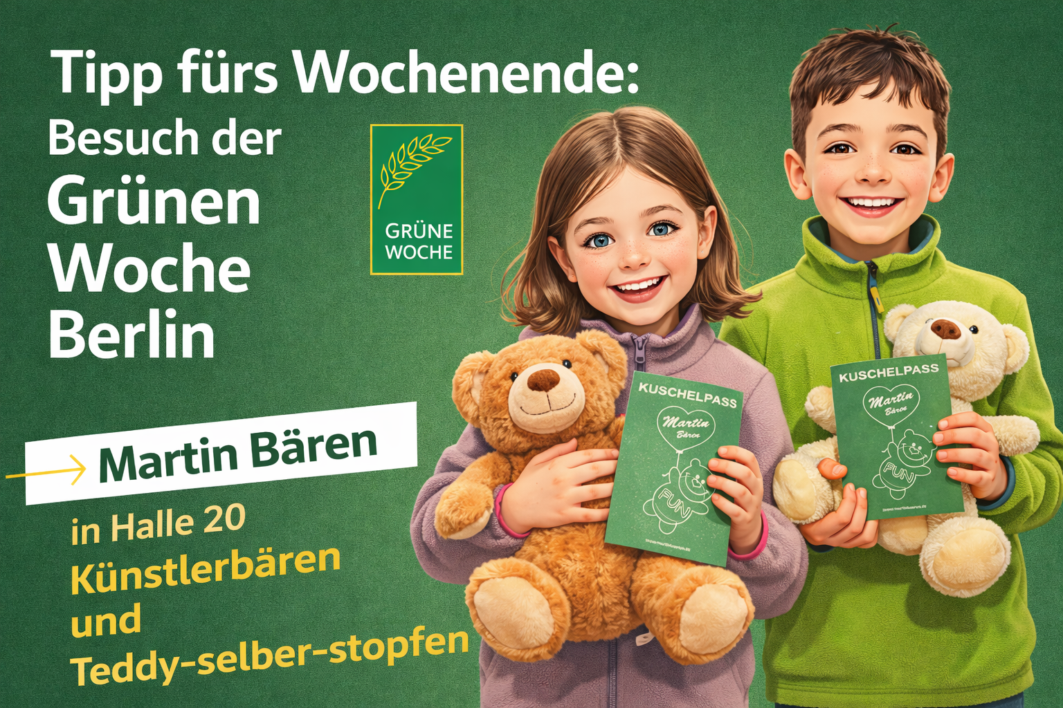 Martin Bären erstmals auf der Grünen Woche Berlin 🧸🌿