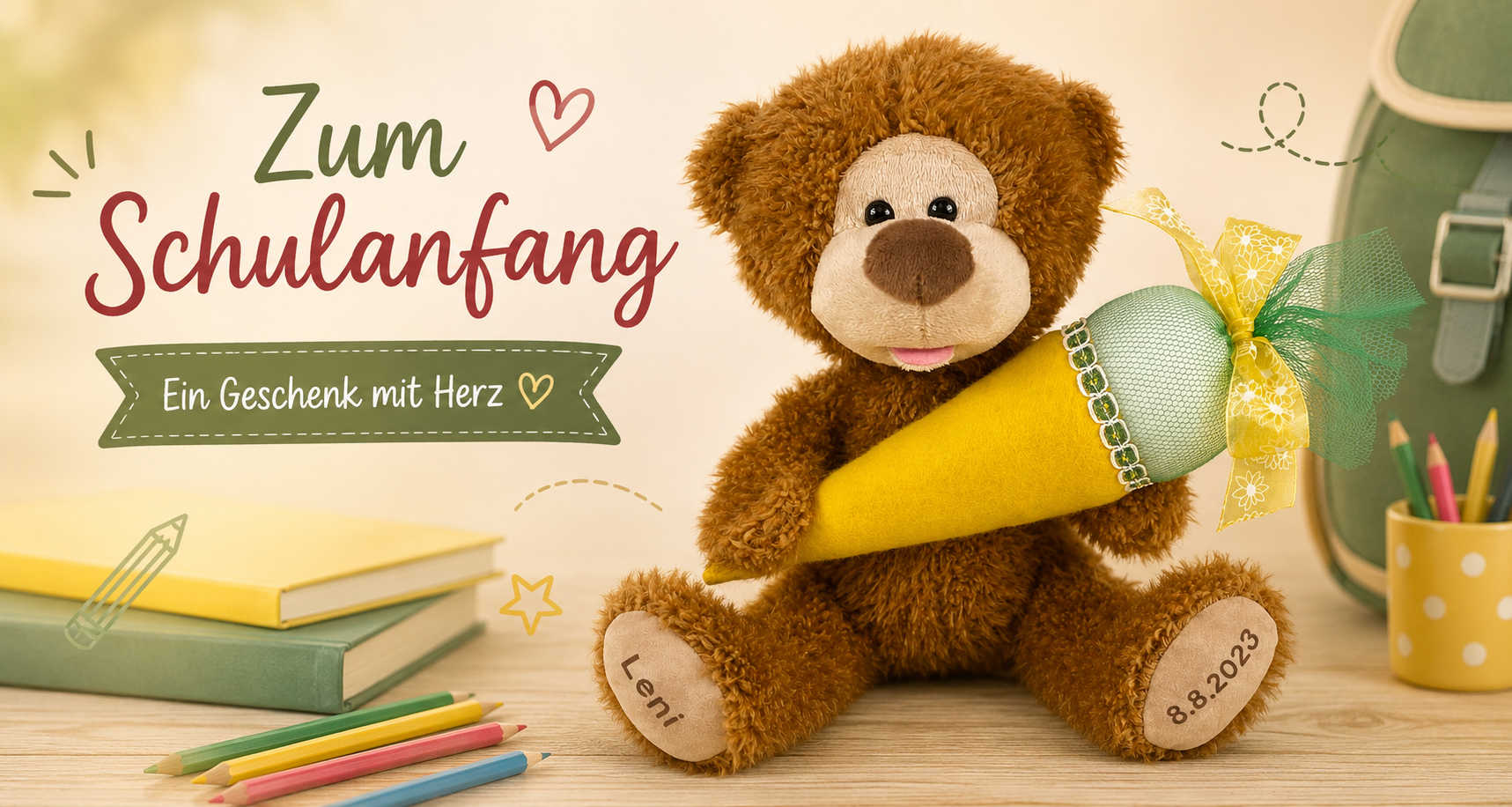 5 Gründe, warum ein Teddybär mit Zuckertüte das schönste Geschenk zur Schuleinführung ist 🧸🎒