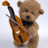 Häkelteddy "Cello" 14cm - Alpacawolle