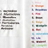 25 cm weißer Knuddelbär mit Bestickung