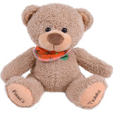 25 cm brauner Knuddelbär mit Bestickung