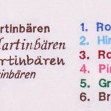 25 cm weißer Knuddelbär mit Bestickung - Braun